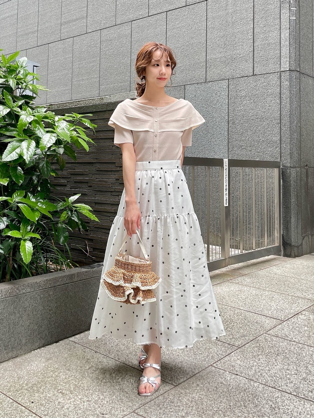 PROPORTION BODY DRESSING | ドットプリントティアードスカート 26SS