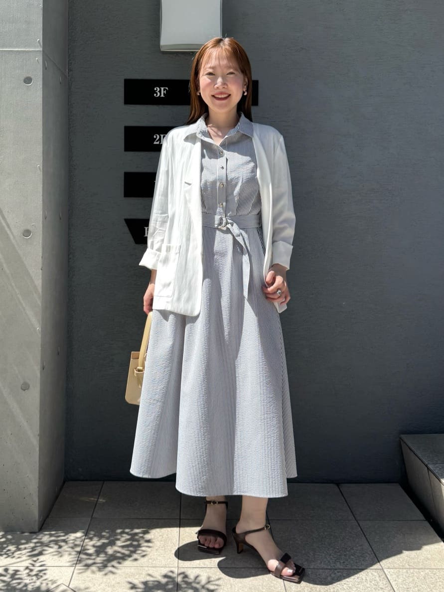 NOLLEY'S | ウォッシャブルサッカーシャツワンピース | Rakuten
