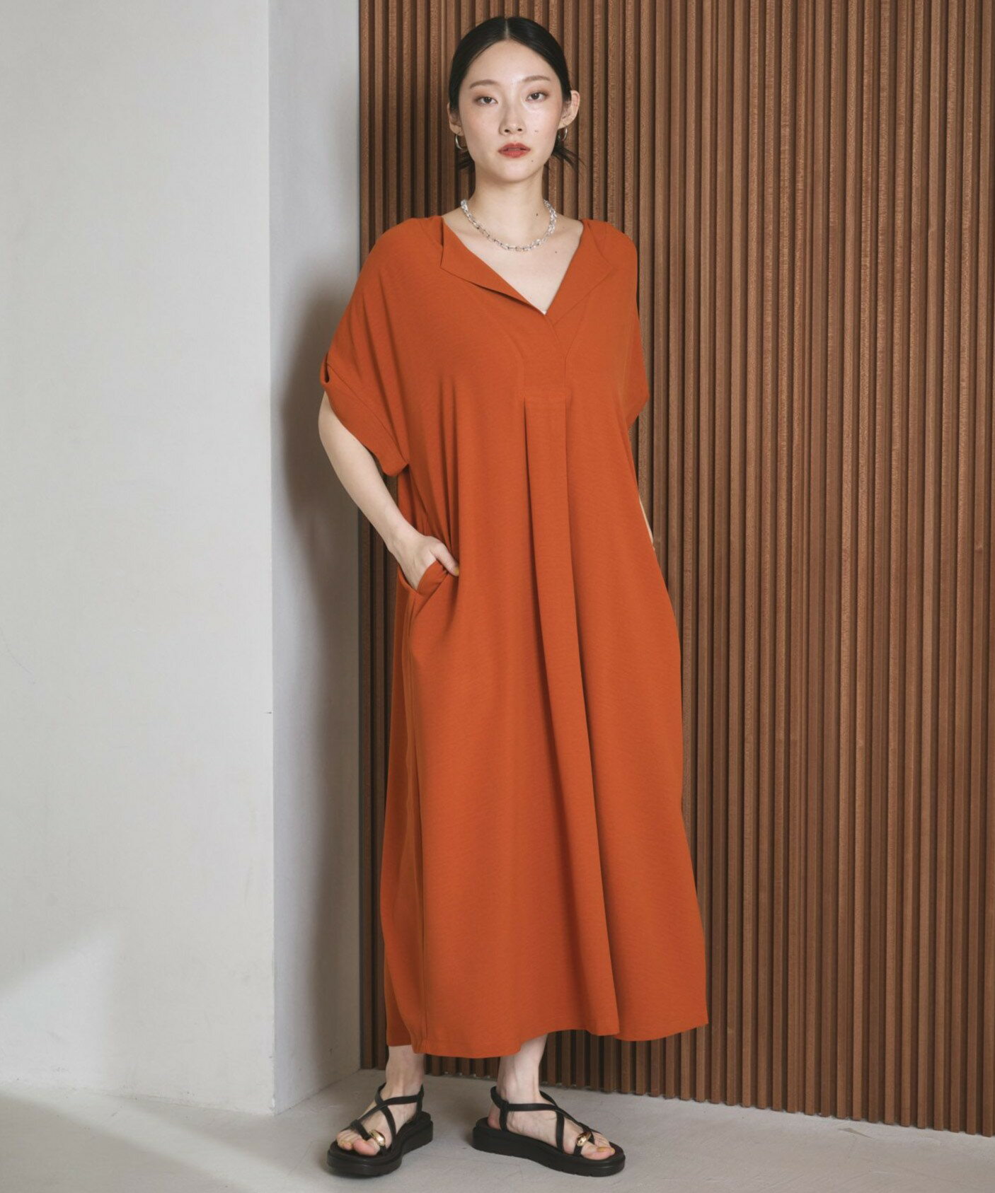 LEPSIM | カフタン折り返しワンピース | Rakuten Fashion(楽天