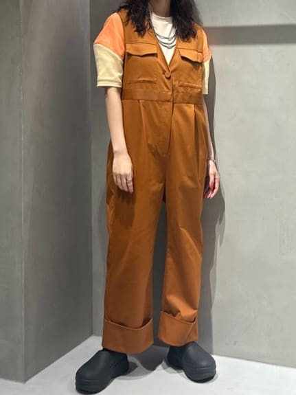 HeRIN.CYEのV neck all in oneを使ったコーディネートを紹介します。｜Rakuten Fashion(楽天ファッション／旧楽天ブランドアベニュー)7072139