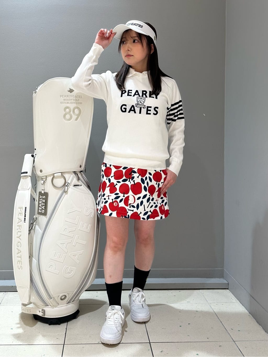 PEARLY GATES | りんご総柄Peストレッチチノスカート | Rakuten