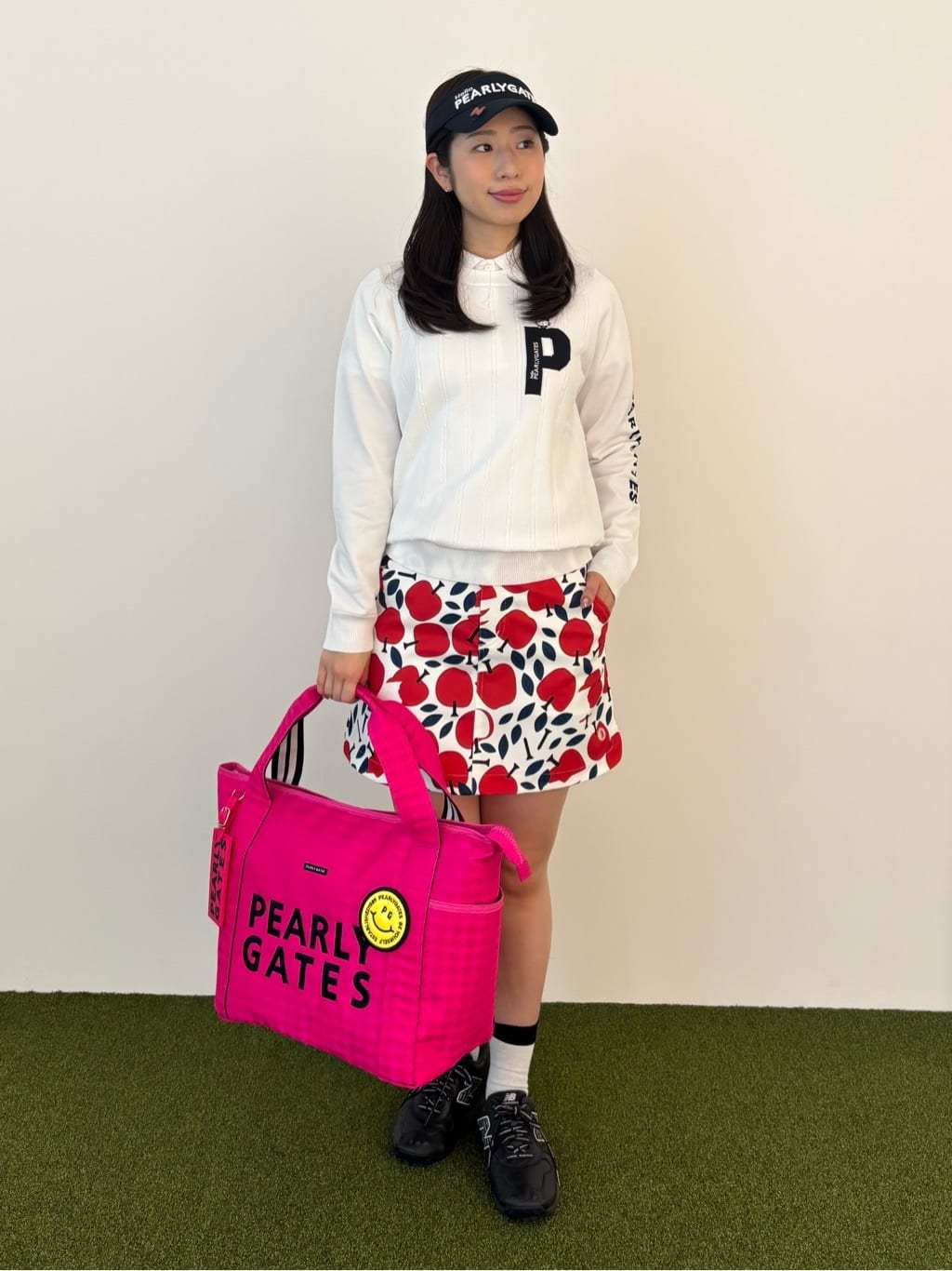 PEARLY GATES | りんご総柄Peストレッチチノスカート | Rakuten