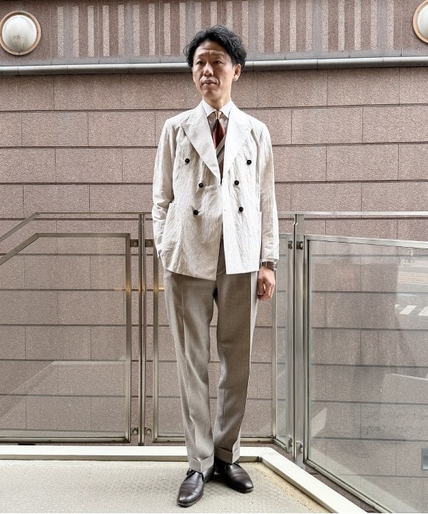 BEAMS MEN | 【別注】Finjack / ミックスファブリック クレープ ダブル