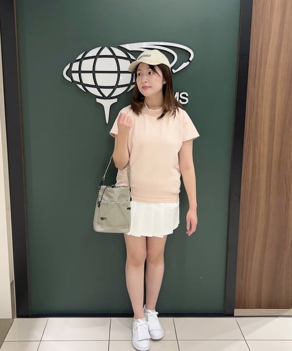 タグ付き ORANGE LABEL リブライン モックネック プルオーバー BEAMS GOLF | ORANGE LABEL / 裾リブ ロゴモックネックシャツ(接触冷感
