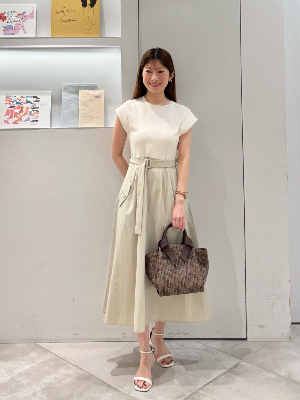 NATURAL BEAUTY BASIC | フレンチスリーブドッキングワンピース