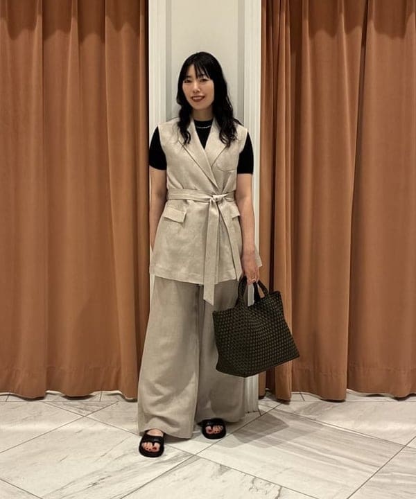 Demi-Luxe BEAMS | 【7/16 新規値下げ】AK+1 / リネン ベルテッド ジレ