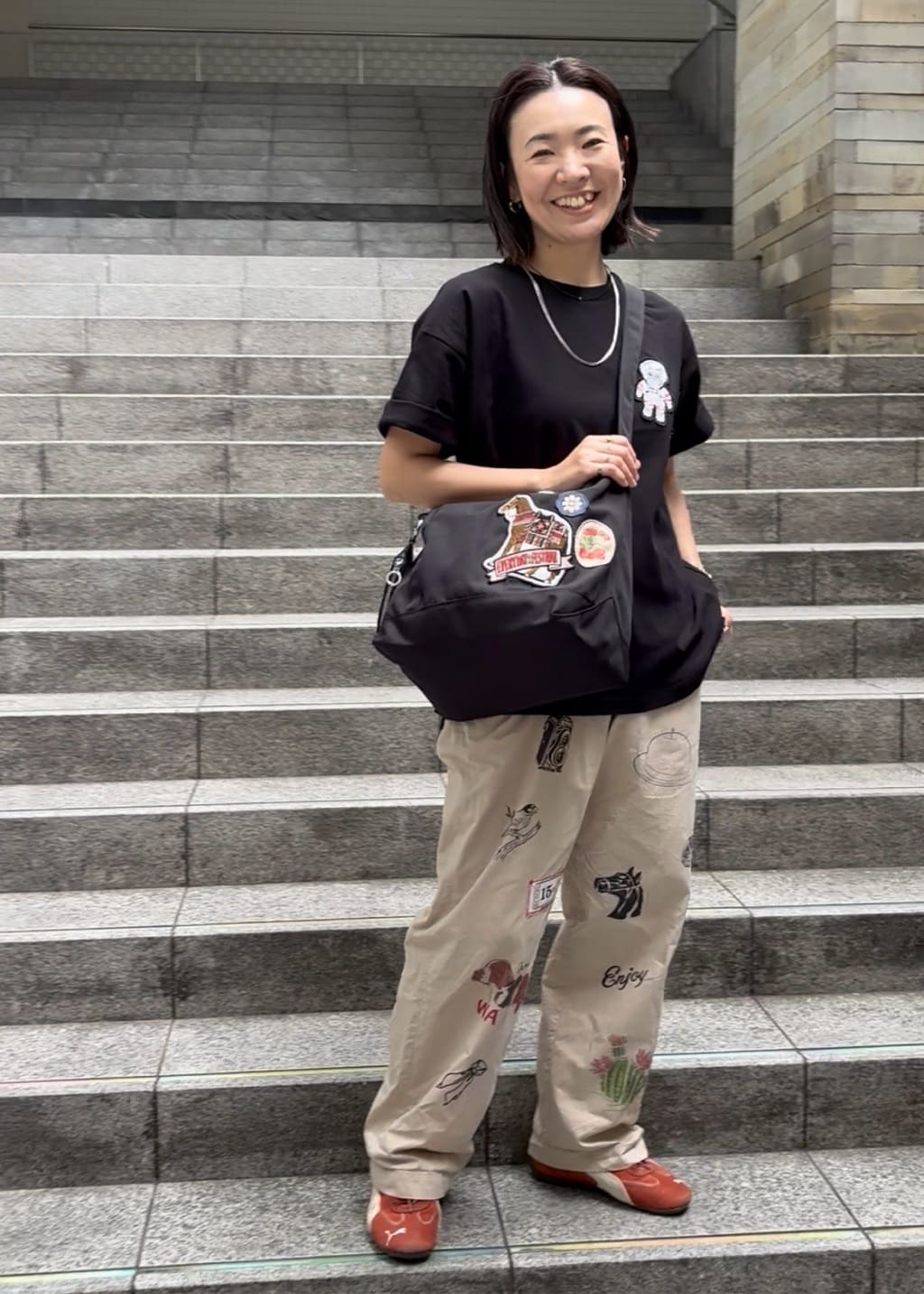 ear PAPILLONNERのsampo×earコラボTシャツ《綿100%》を使ったコーディネートを紹介します。｜Rakuten Fashion(楽天ファッション／旧楽天ブランドアベニュー)7077539