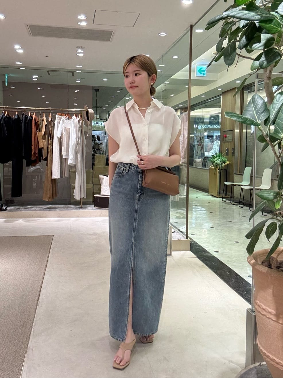Whim Gazette | デニムスリットスカート | Rakuten Fashion(楽天