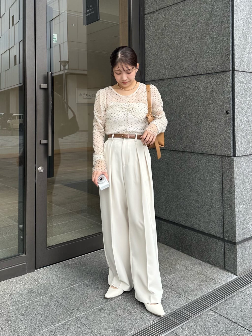 CAPRICIEUX LE'MAGE セレモニーにも◎ フロッキードットブラウス CAPRICIEUX LE'MAGE | 【人気のため再販!セレモニーにも◎】フロッキー