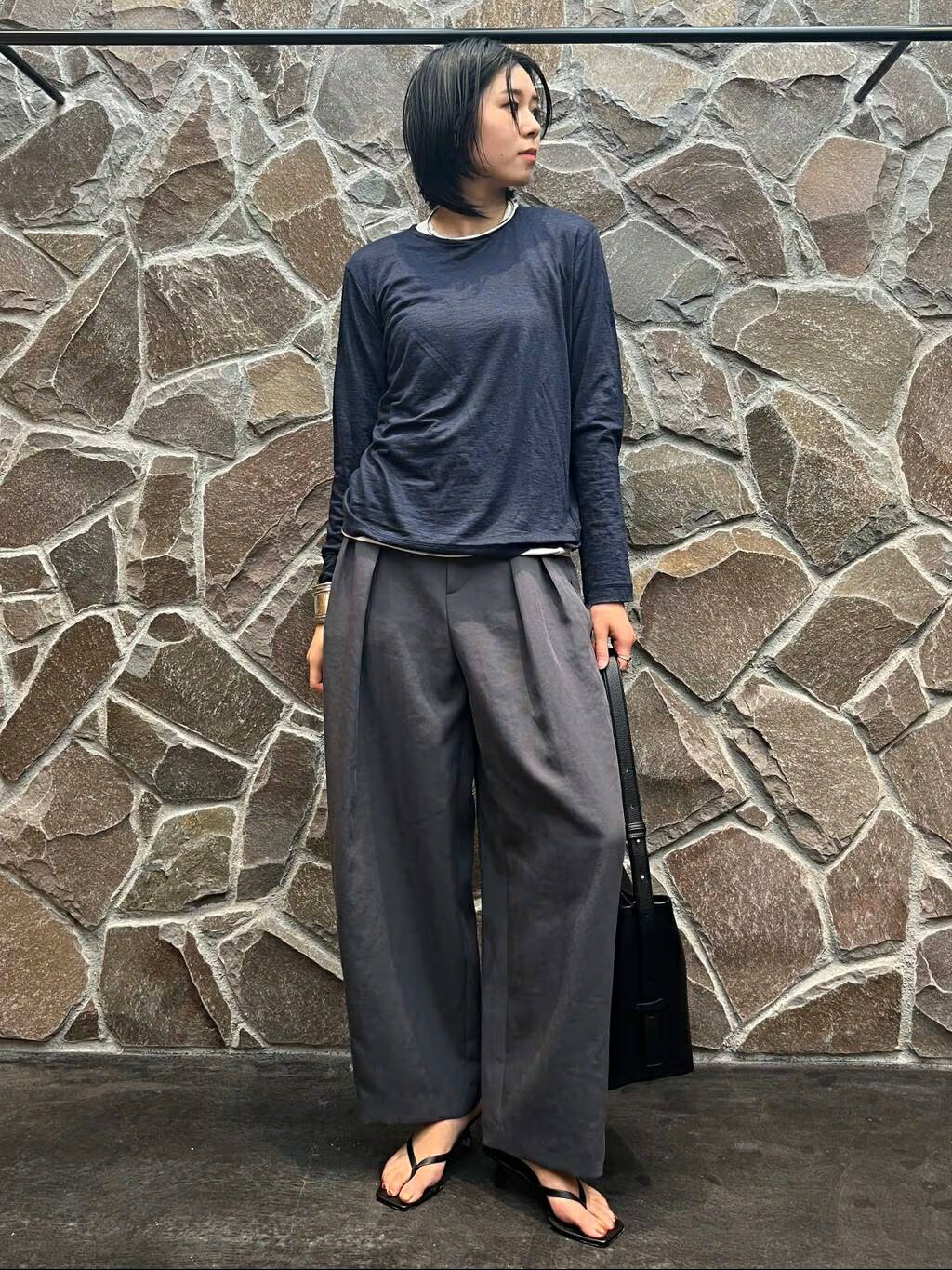 Curensology | シアーリネンロングスリーブTシャツ | Rakuten Fashion