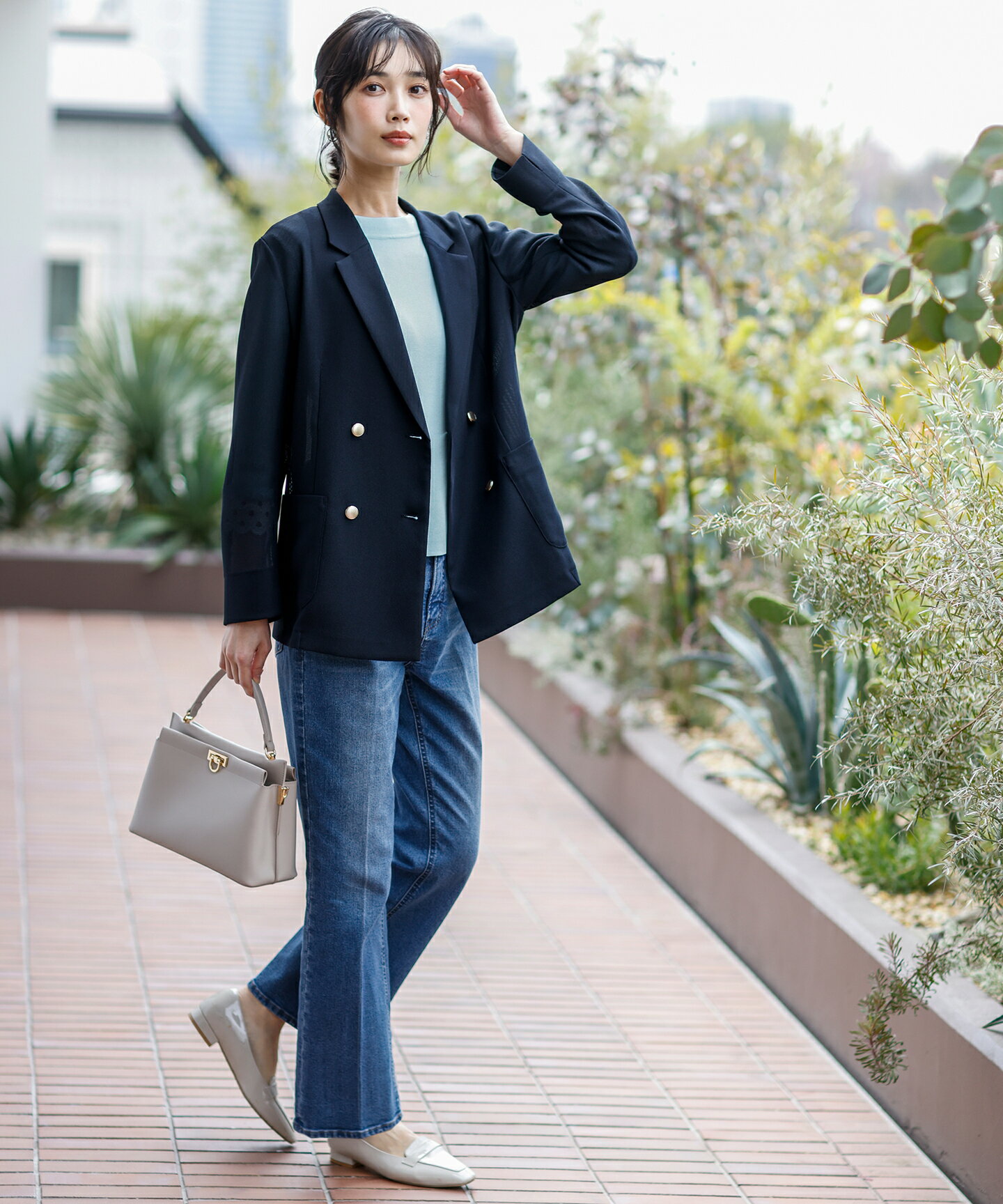 ANY SIS | シアーメッシュ ダブルジャケット | Rakuten Fashion(楽天