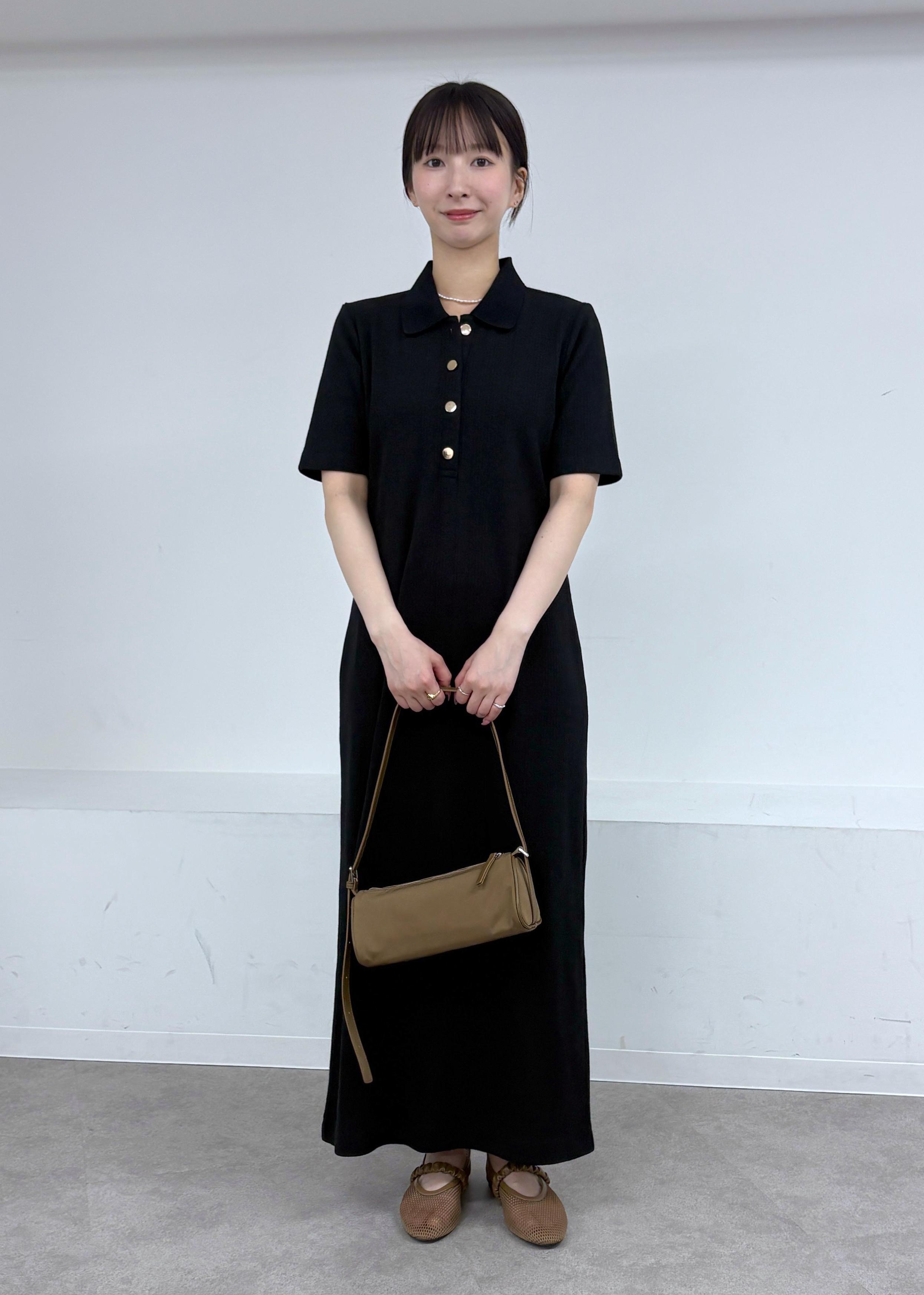 ADAM ET ROPE' | 【WEB限定】ハーフスリーブポロシャツワンピース