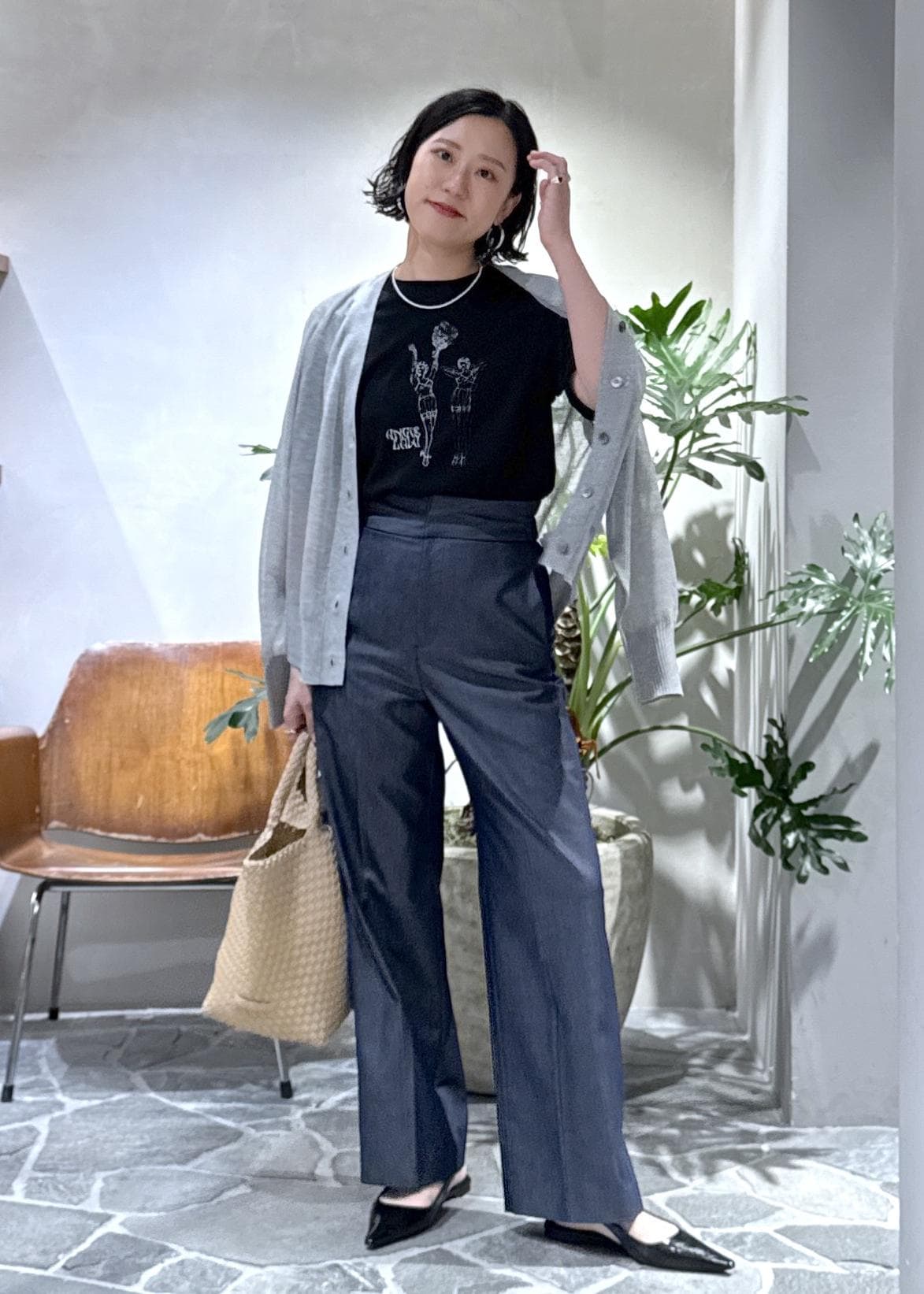 SALON adam et rope' | コットンライクスタイルアップパンツ 2