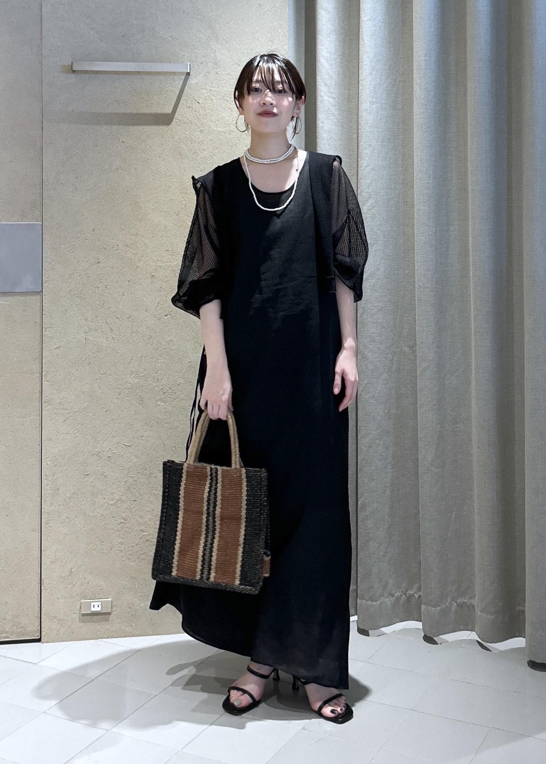 SALON adam et rope' | リネンドロストノースリーブワンピース
