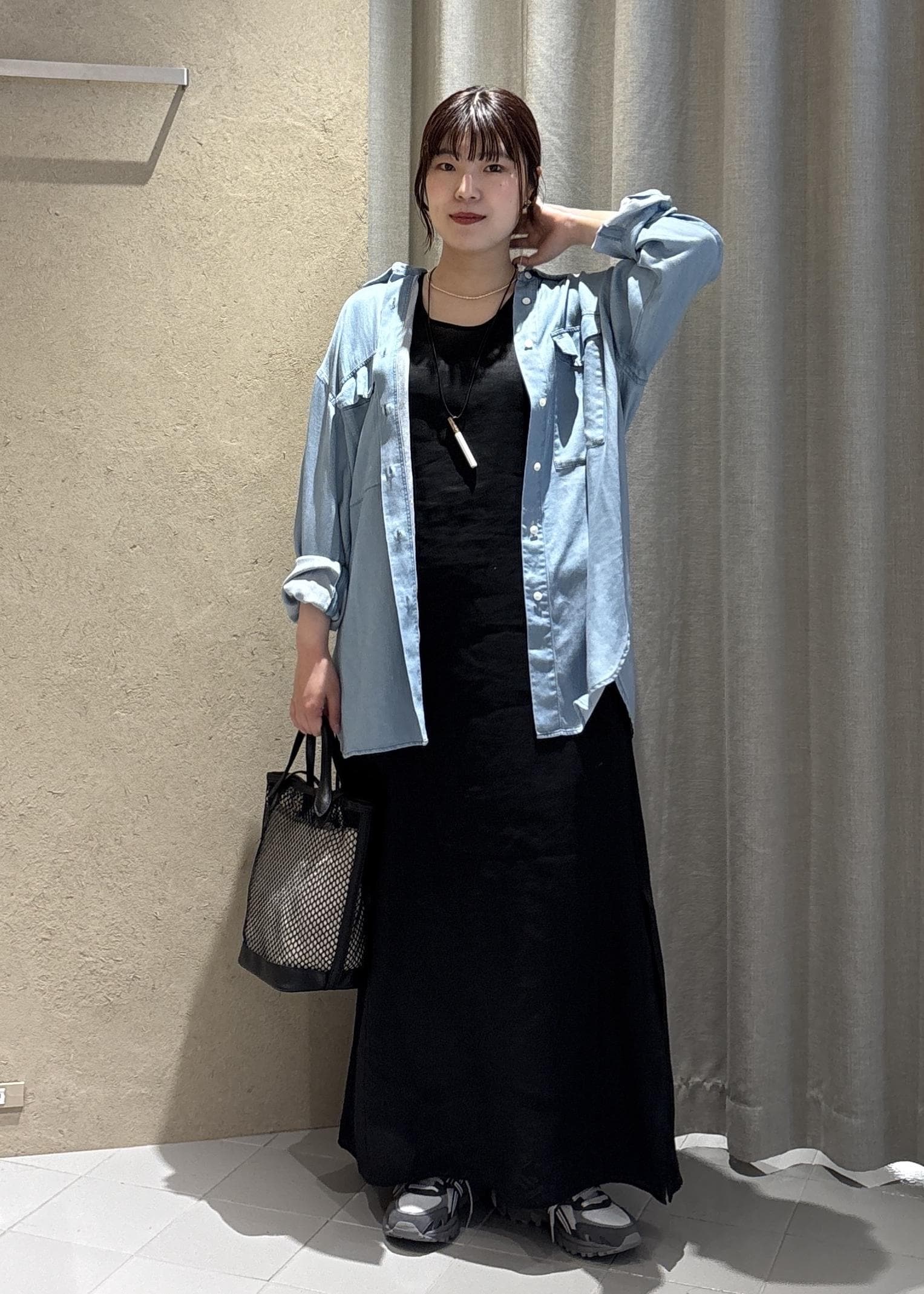 SALON adam et rope' | リネンドロストノースリーブワンピース