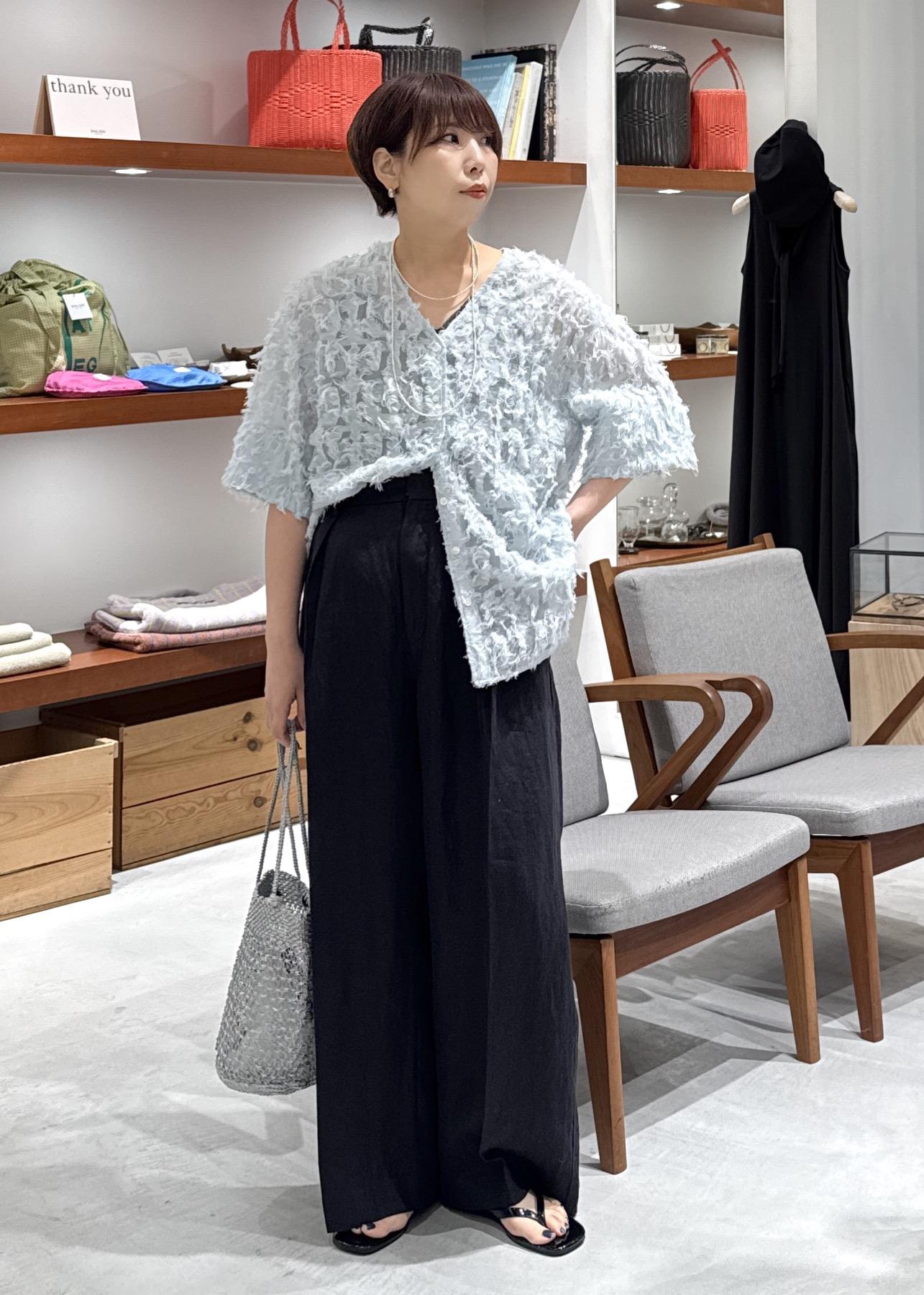 SALON adam et rope' | リネンツイルタックパンツ | Rakuten Fashion