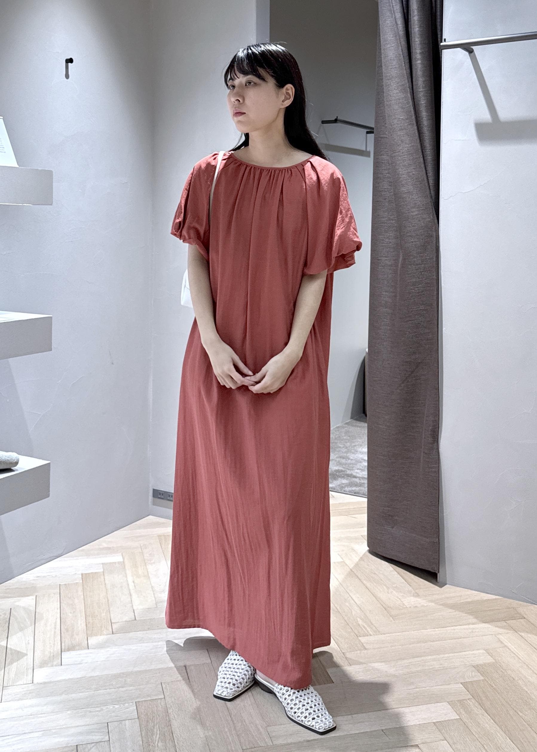SALON adam et rope' | 【WEB限定】2WAYリネンブレンドエンブロイ