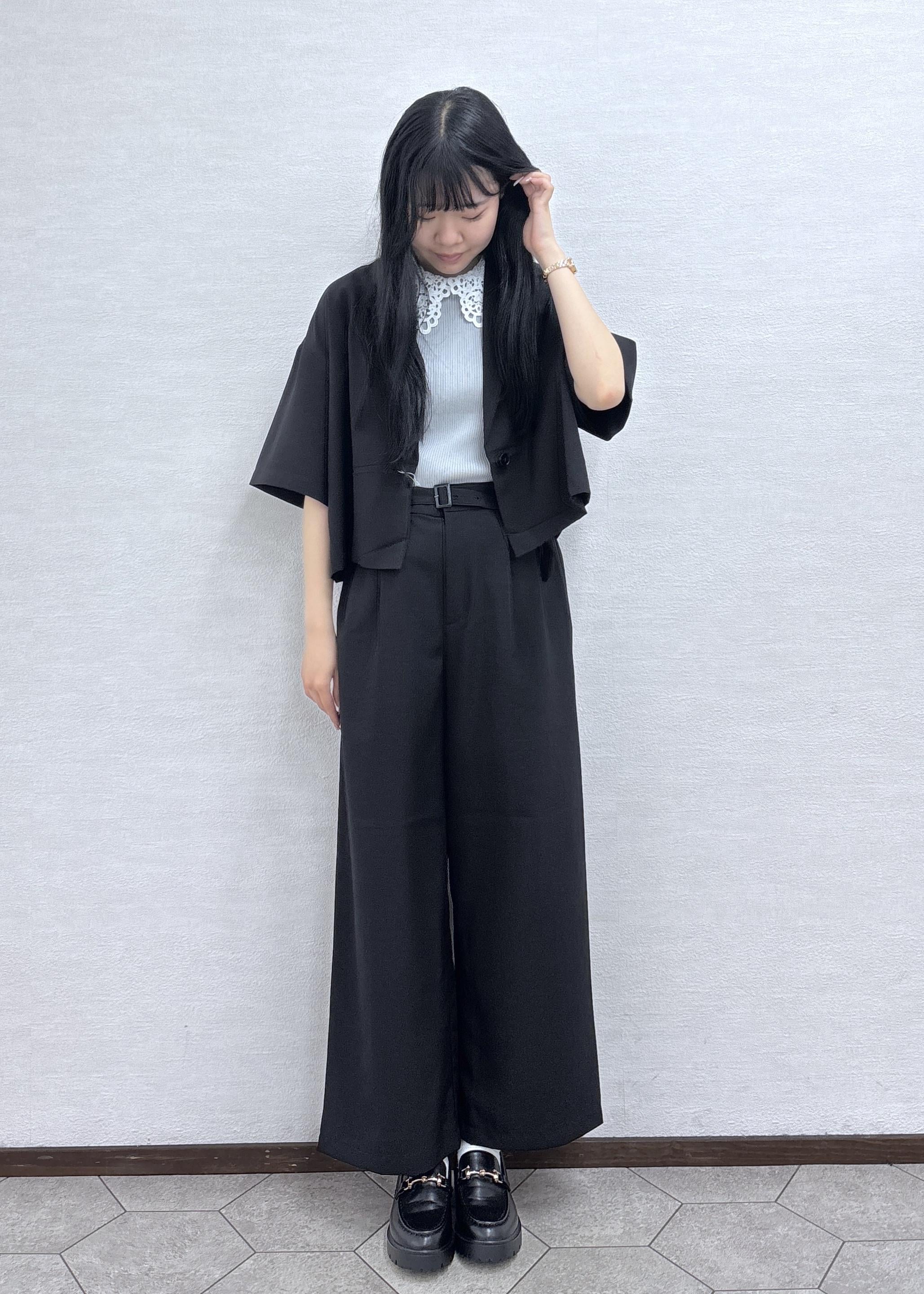ROPE' PICNIC | レースカラーハーフスリーブリブニット | Rakuten