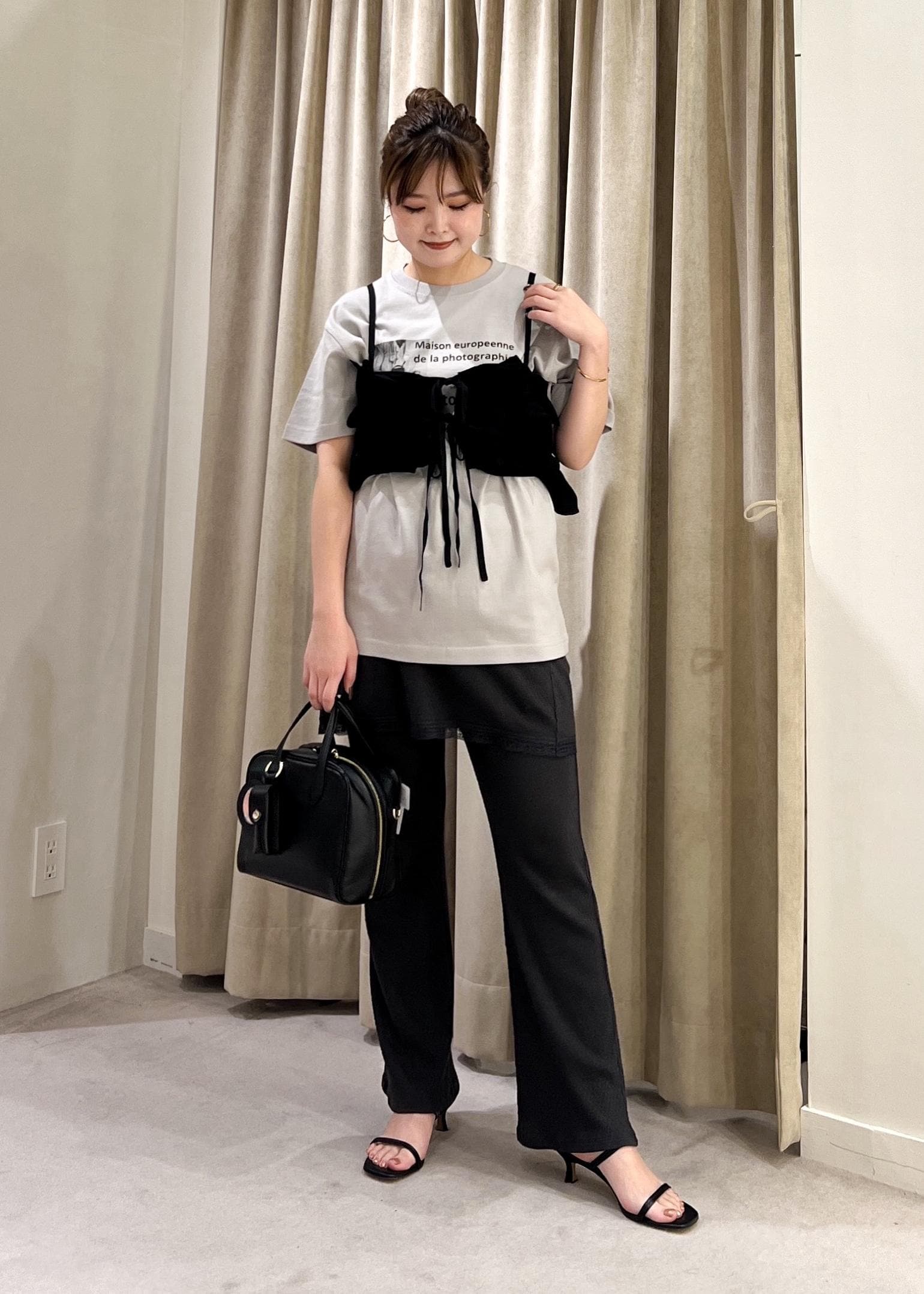 ADAM ET ROPE' | 【サステナブル】ニットフリルビスチェ | Rakuten
