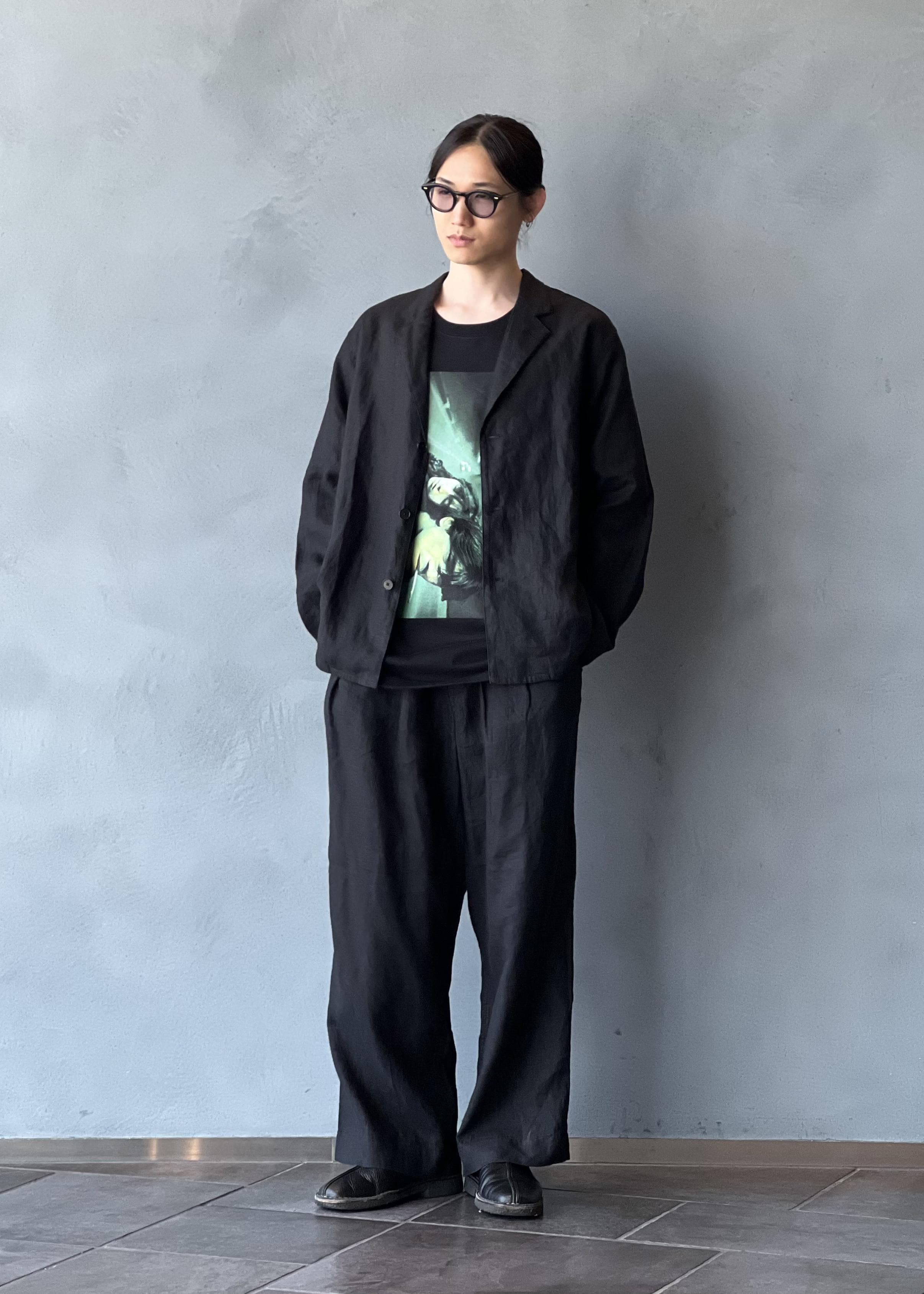 ADAM ET ROPE' | ボックスシルエット リネン シャツ ジャケット