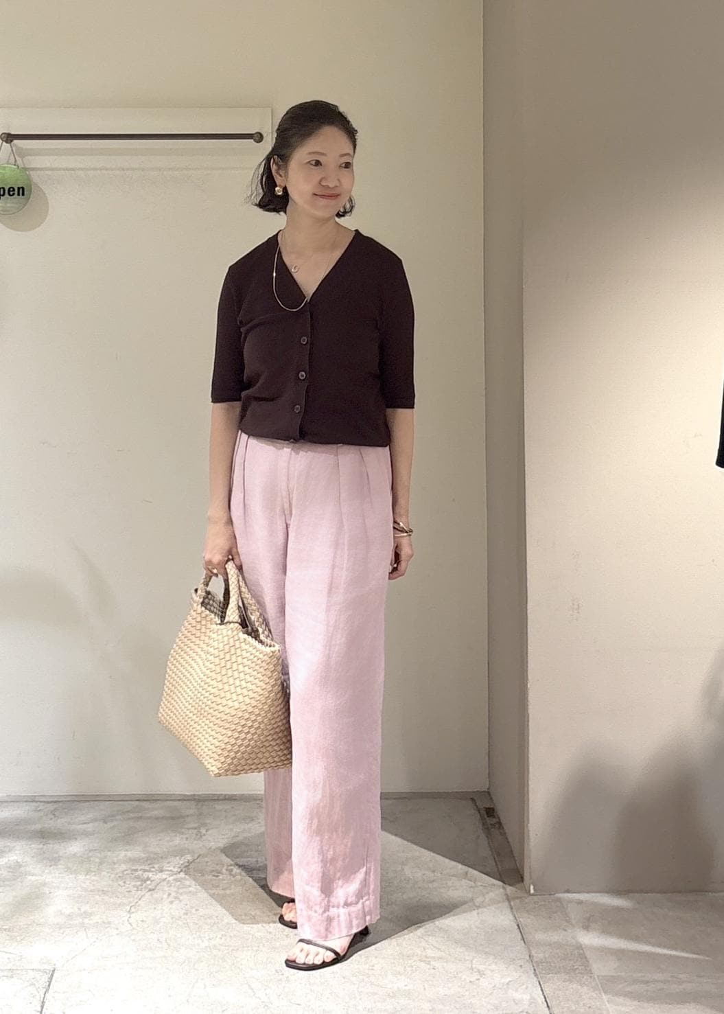 SALON adam et rope' | LOTUS ハーフスリーブVネックカーディガン
