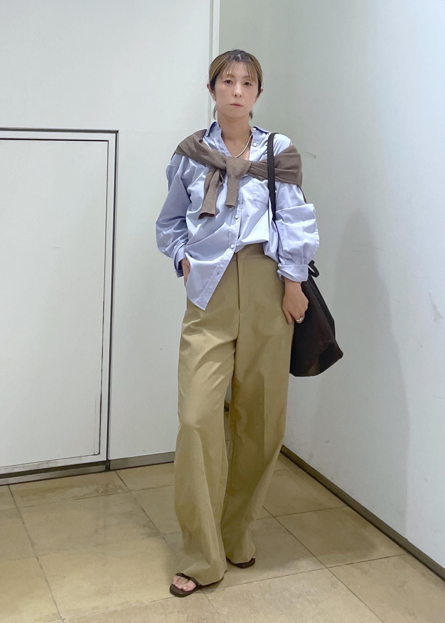 SALON adam et rope' | コットンライクスタイルアップパンツ 3