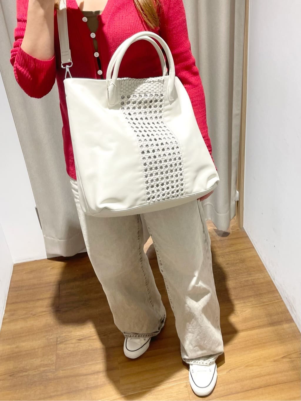 ear PAPILLONNER | センターメッシュトートバッグL《本革/A4サイズ対応