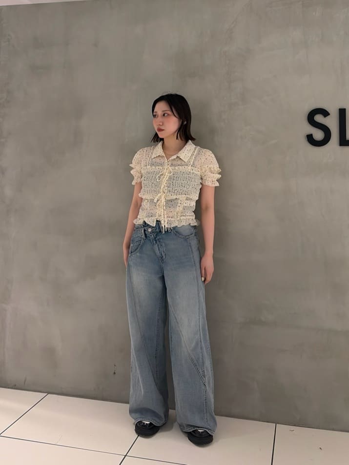 SLY | TINY DOTS FRILL ブラウス | Rakuten Fashion(楽天ファッション
