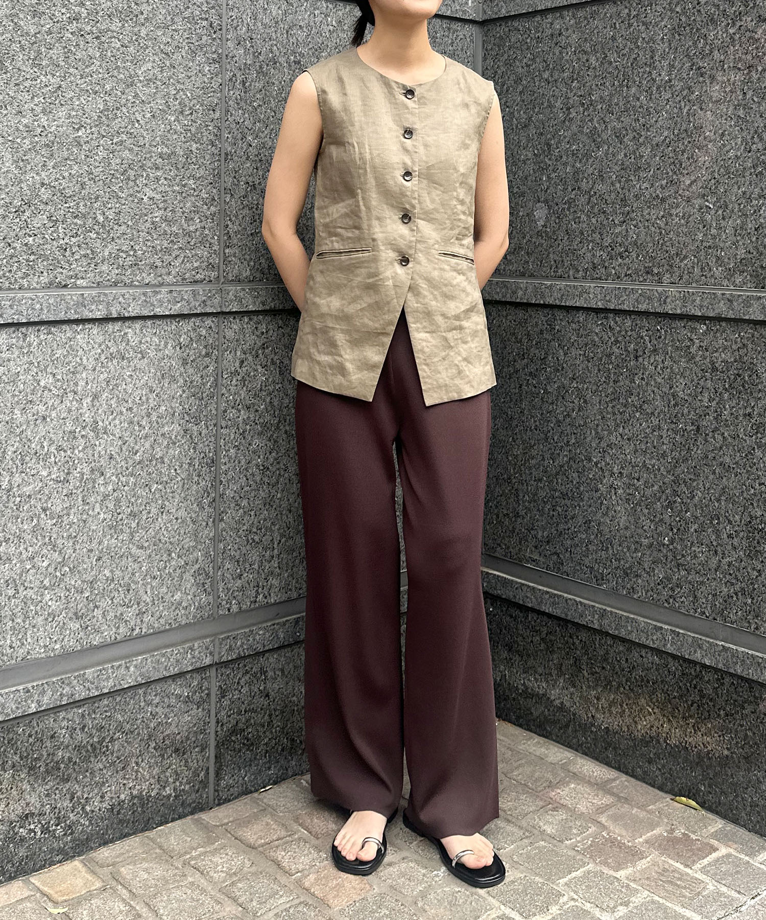 N.O.R.C | 【フレンチリネン】フォルムベスト | Rakuten Fashion(楽天