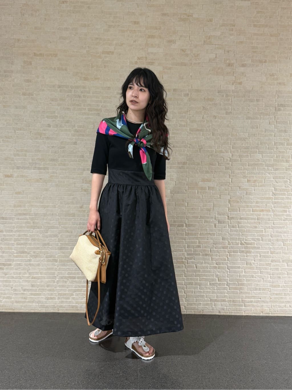 UNITED ARROWS | フィット&フレア シアー ドット ワンピース