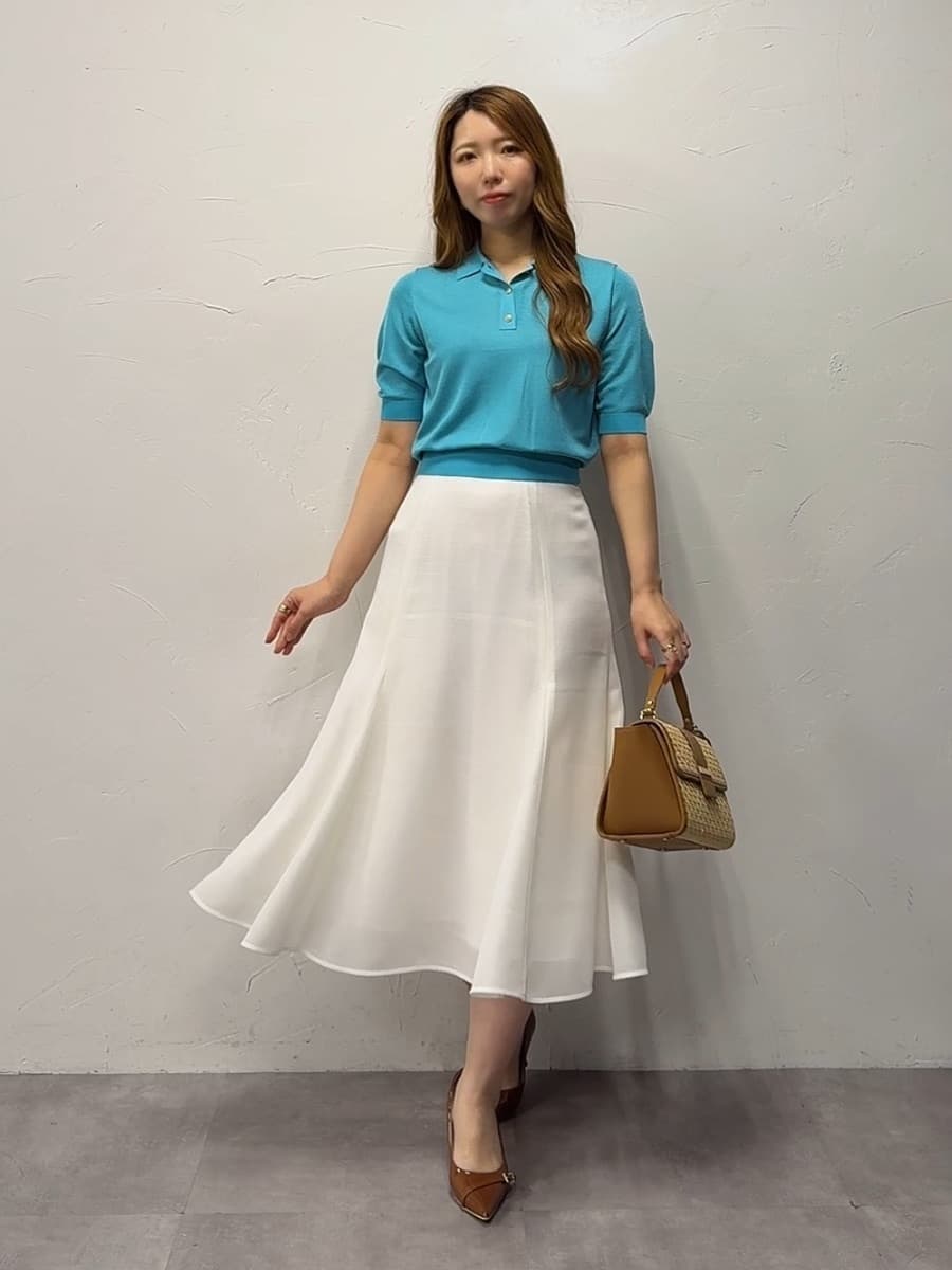 Viaggio Bluの【WEB限定カラーあり】LUCINDAポロニットを使ったコーディネートを紹介します。｜Rakuten Fashion(楽天ファッション／旧楽天ブランドアベニュー)7085296