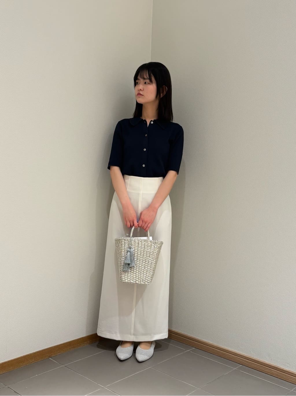 UNITED ARROWS green label relaxing | HIYOKE エリツキ リブ ニット