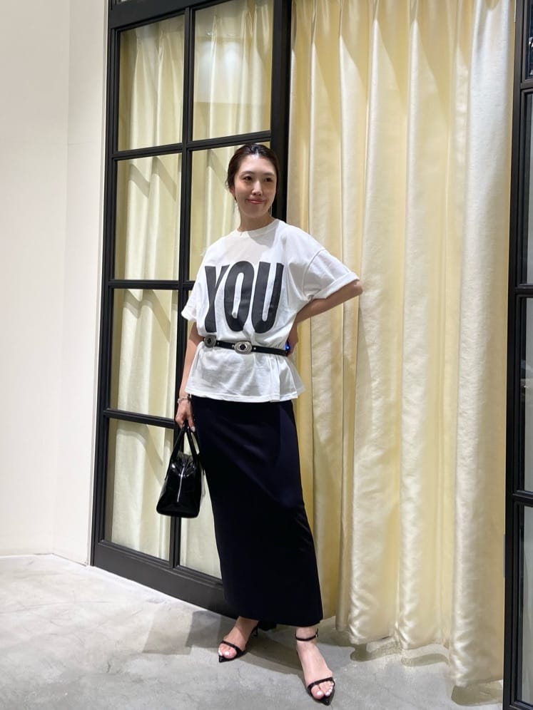 Whim Gazette | ジャージーIラインロングスカート | Rakuten Fashion