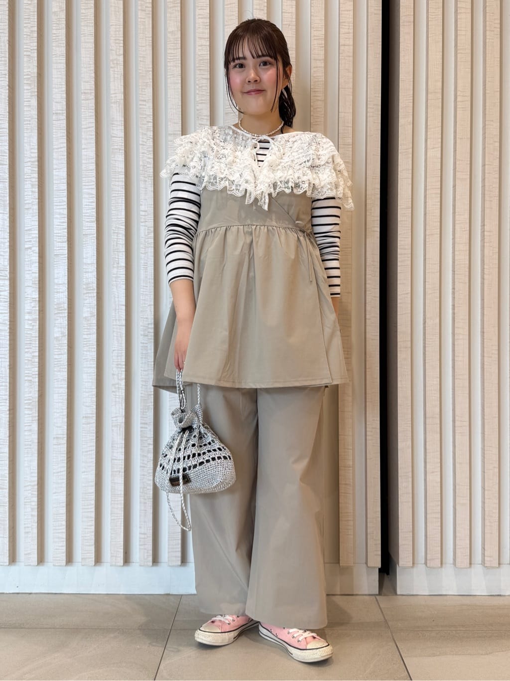 FREAK’S STOREのコットンモダール ボートネック ボーダーロンTを使ったコーディネートを紹介します。｜Rakuten Fashion(楽天ファッション／旧楽天ブランドアベニュー)7086846