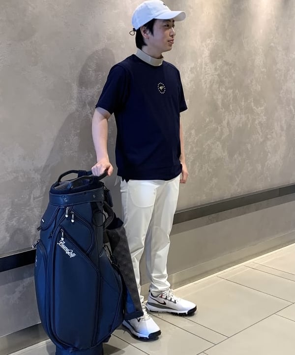BEAMS GOLF | スクリプトロゴ ネイビー キャディバッグ(8.5インチ