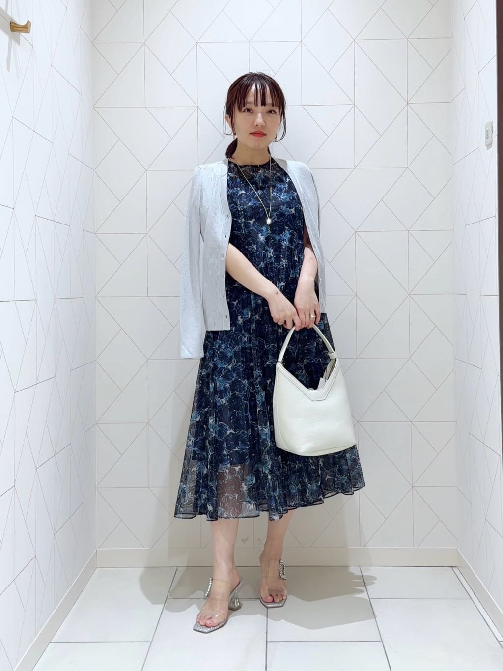 ANAYI | ラメリブVネックカーディガン | Rakuten Fashion(楽天