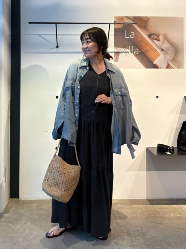 GALLARDAGALANTEのティアードノースリワンピースを使ったコーディネートを紹介します。｜Rakuten Fashion(楽天ファッション／旧楽天ブランドアベニュー)7091191