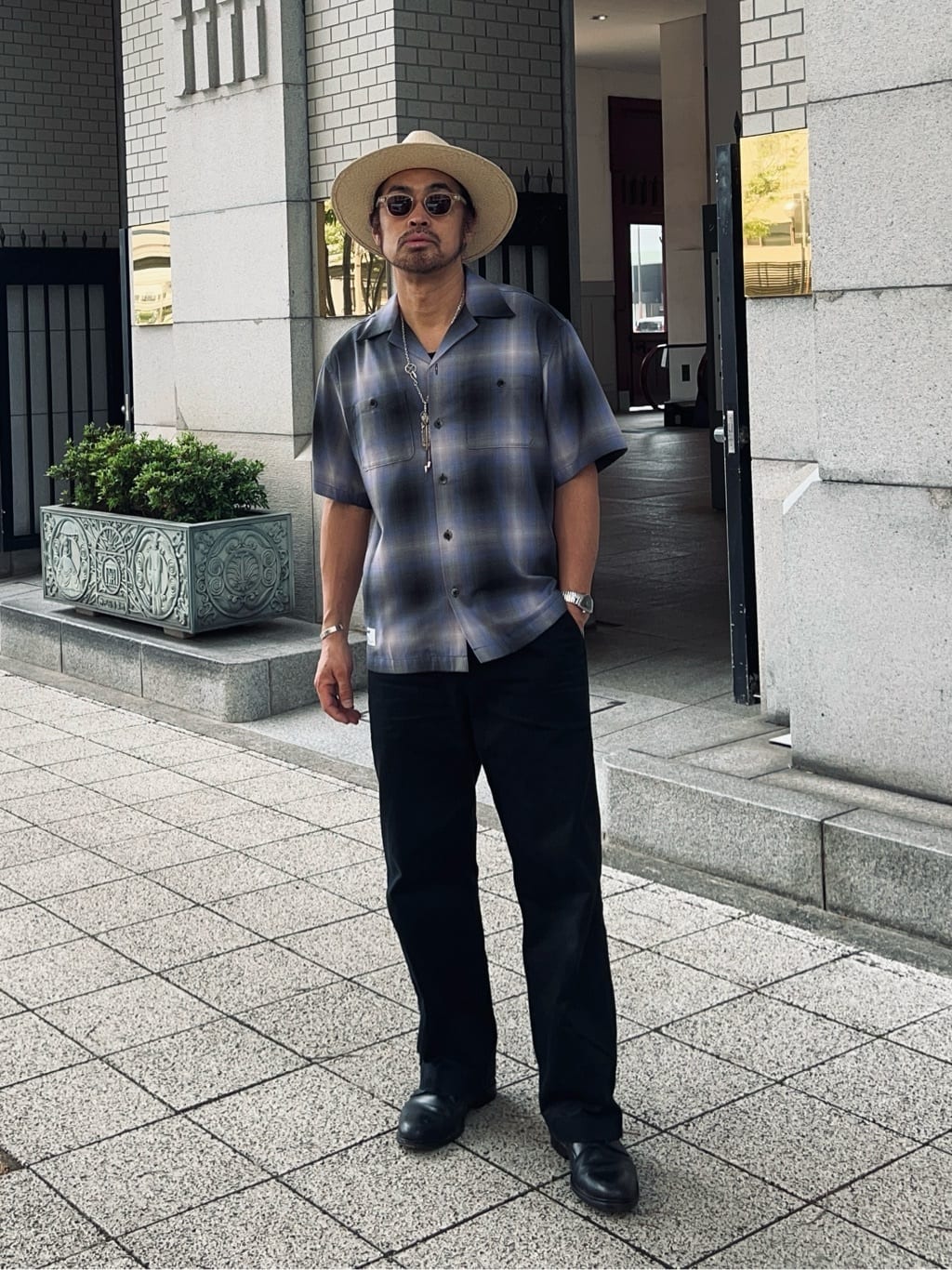 Schott | OMBRE SS SHIRT/オンブレ 半袖シャツ | Rakuten Fashion(楽天