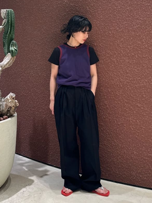 BEAUTY&amp;YOUTH UNITED ARROWS - ６　ロク　メッシュタンク BEAUTY&YOUTH UNITED ARROWS | <6(ROKU)>コットン リンガー タンク