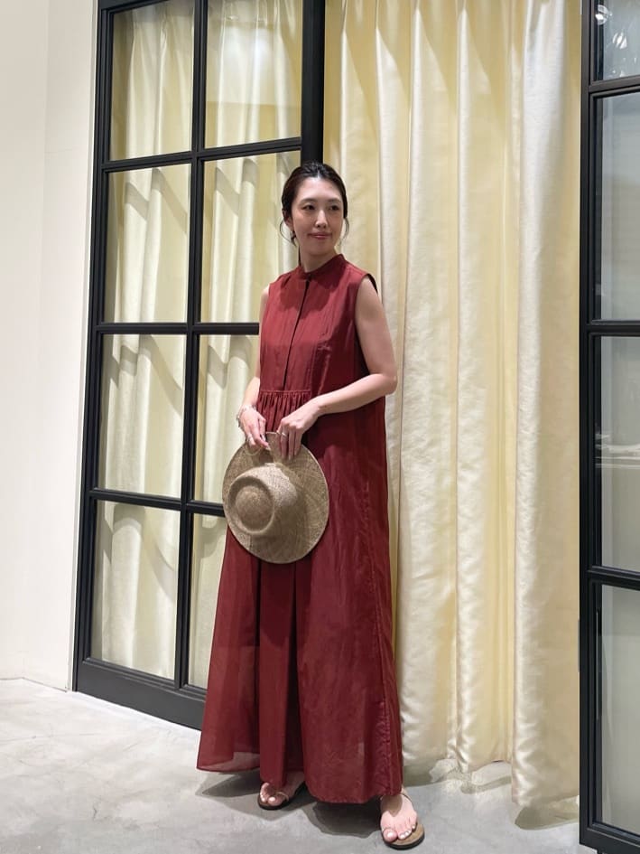 Whim Gazette | シルクコットンギャザーワンピース | Rakuten Fashion