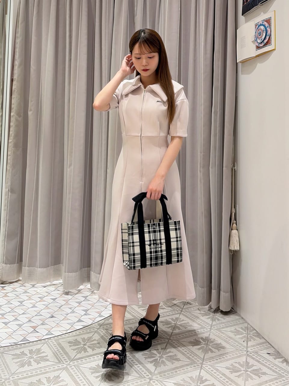 JILL by JILL STUART | ビッグカラーダイバーロングワンピース