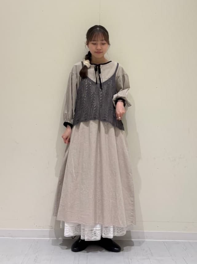 Samansa Mos2 | 麻タッチ透かし編みニットキャミソール | Rakuten