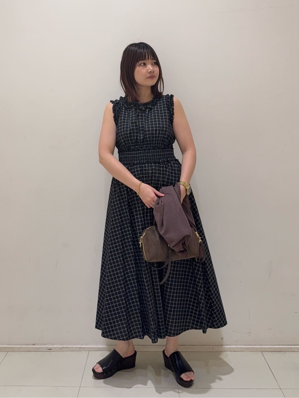 NATURAL BEAUTY BASIC | チェックシャーリングワンピース | Rakuten