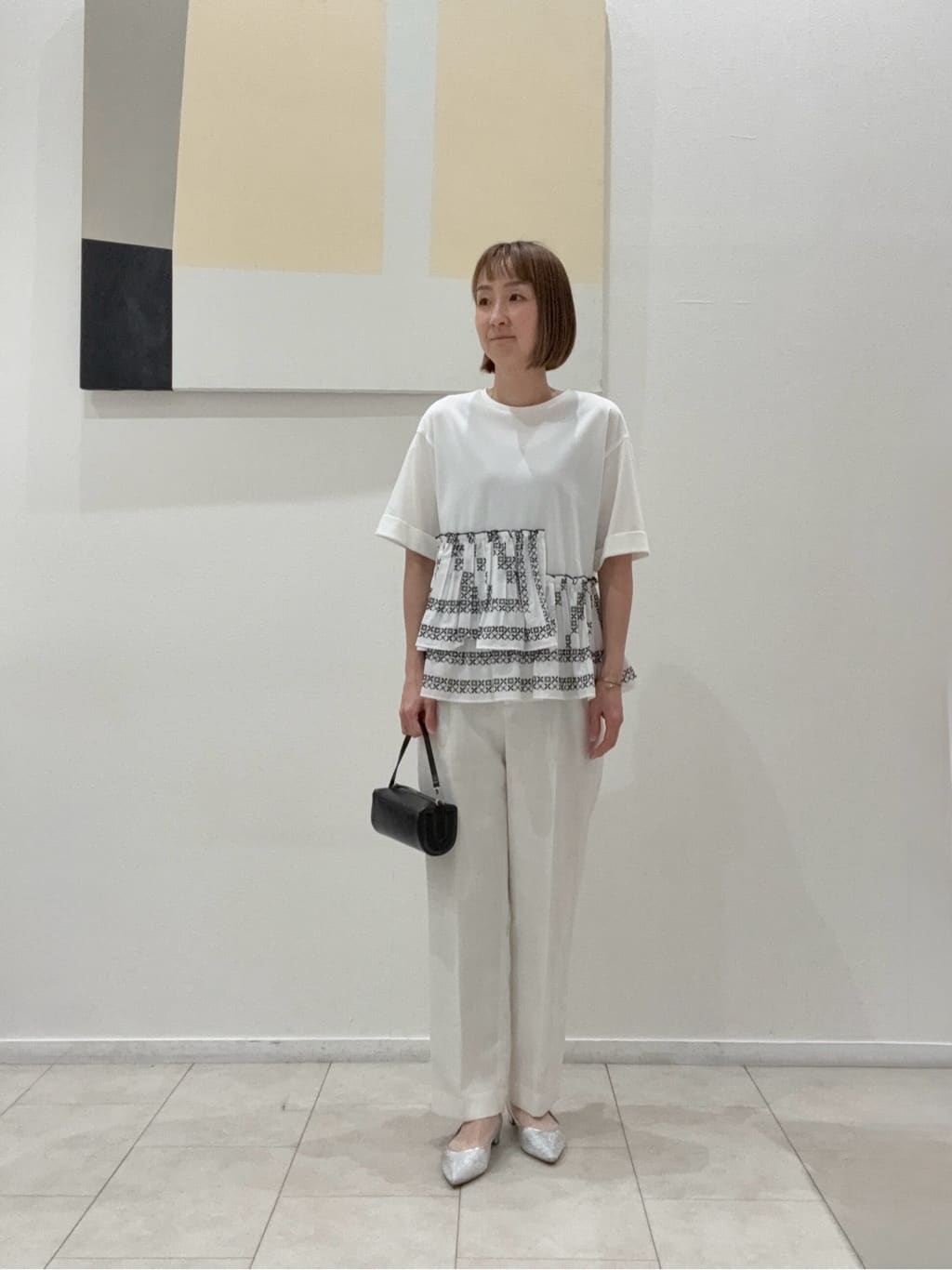 UNITED ARROWS LTD. OUTLET | エンブロイダリープリーツ コンビ T