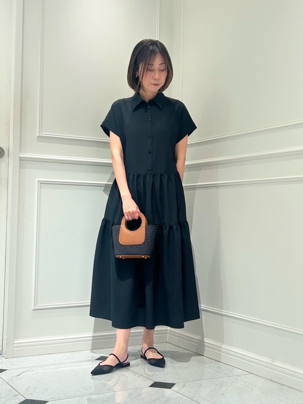 ANAYI | ラミーサッカーティアードシャツ ワンピース | Rakuten