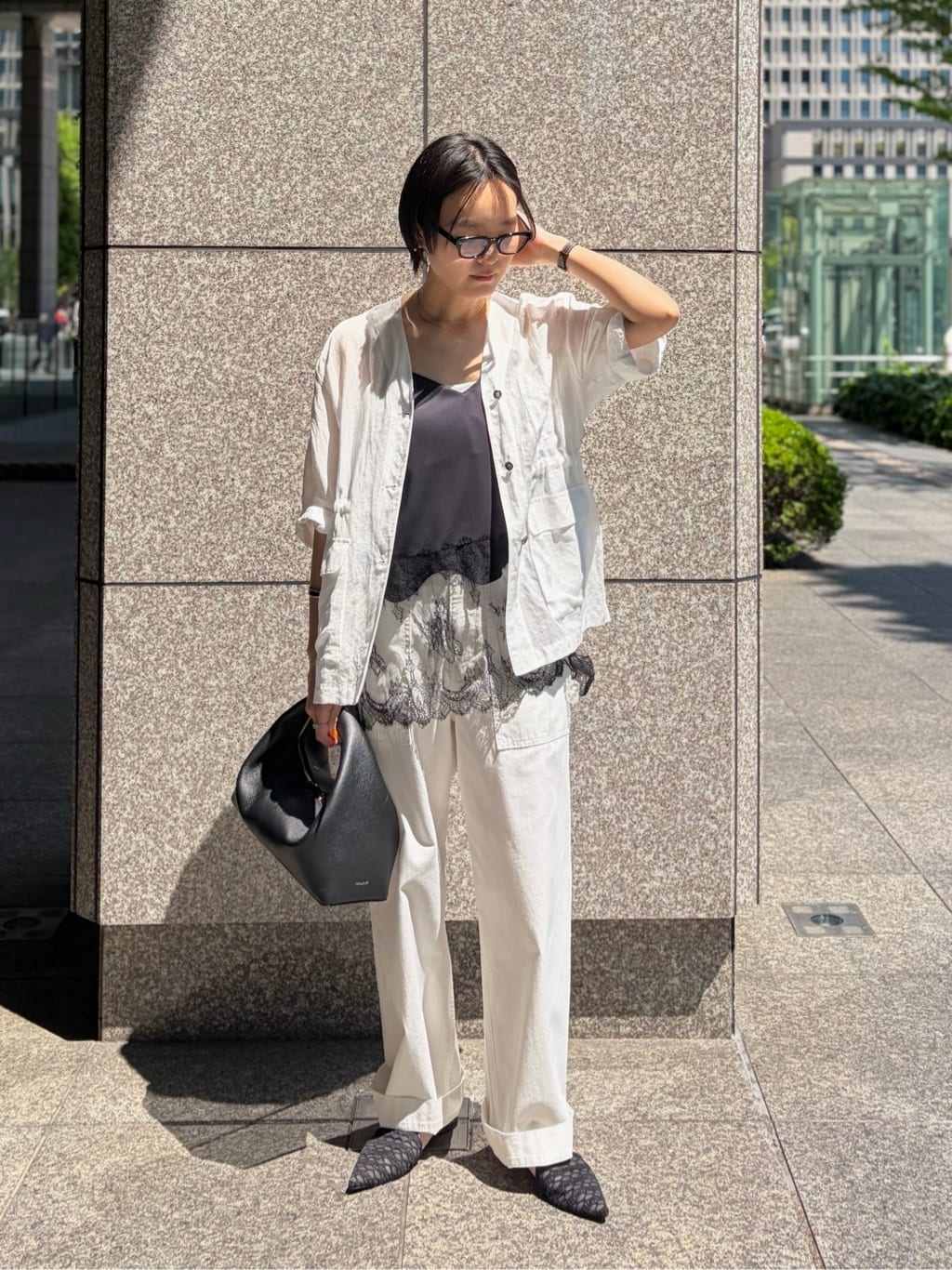 UNITED ARROWS | <conte>アシンメトリー レース キャミソール