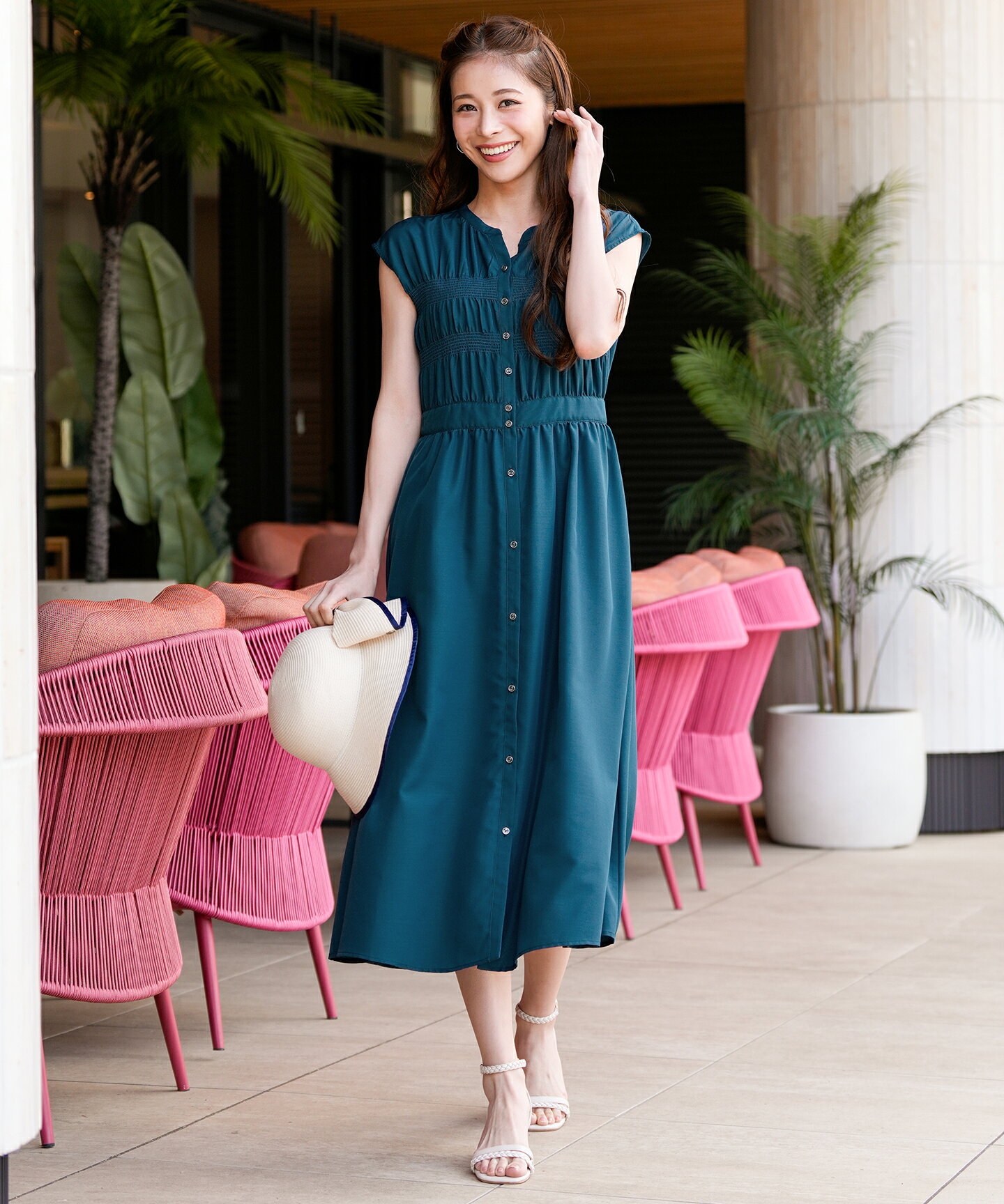 ANY SIS | フロントボタンシャーリング ワンピース | Rakuten Fashion ANY SIS | フロントボタンシャーリング ワンピース | Rakuten Fashion