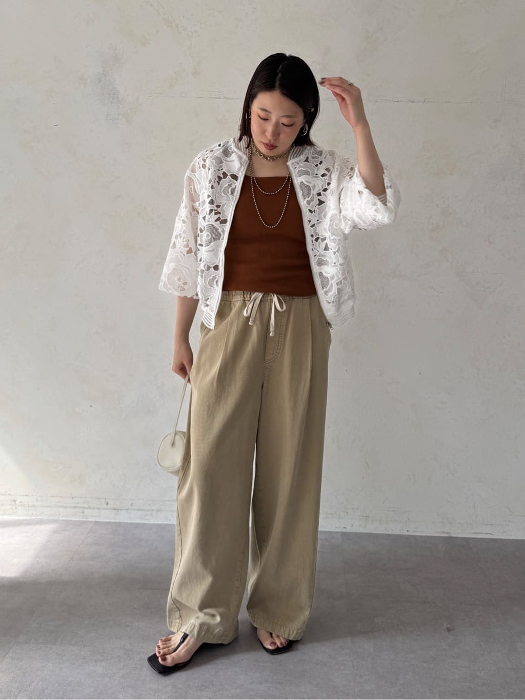 DOUDOU | 【WEB限定】フラワーレースブルゾン | Rakuten Fashion(楽天