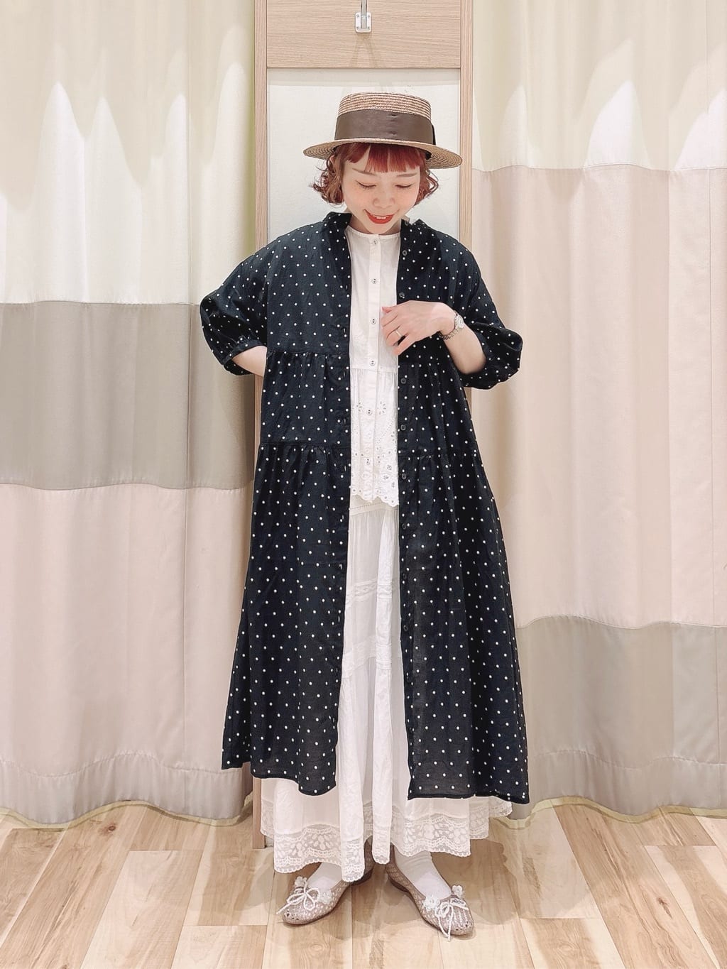 Samansa Mos2 | 柄アソートティアードワンピース | Rakuten Fashion
