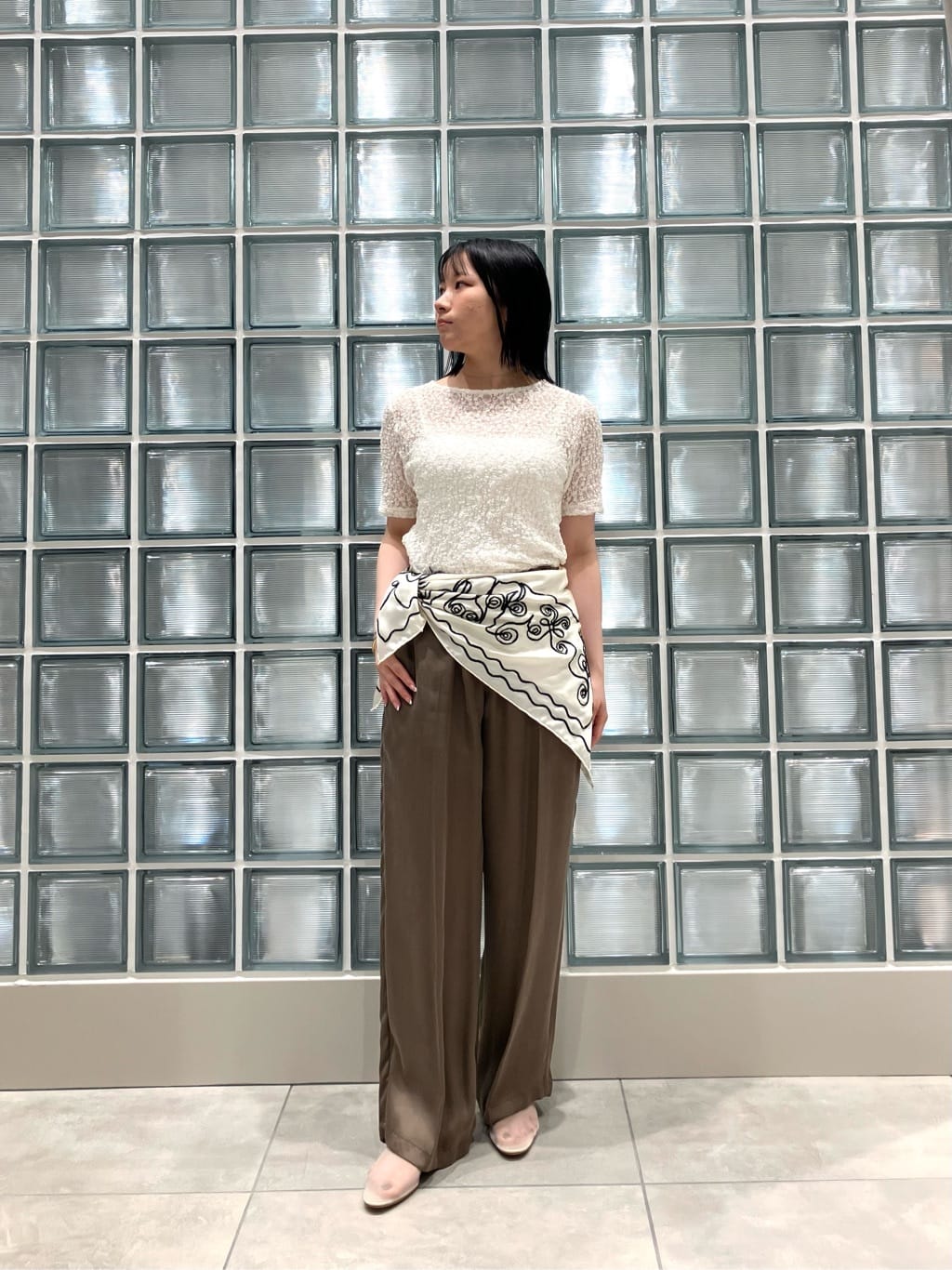 UNITED ARROWS | <conte>リンクルシャーリング レースTシャツ